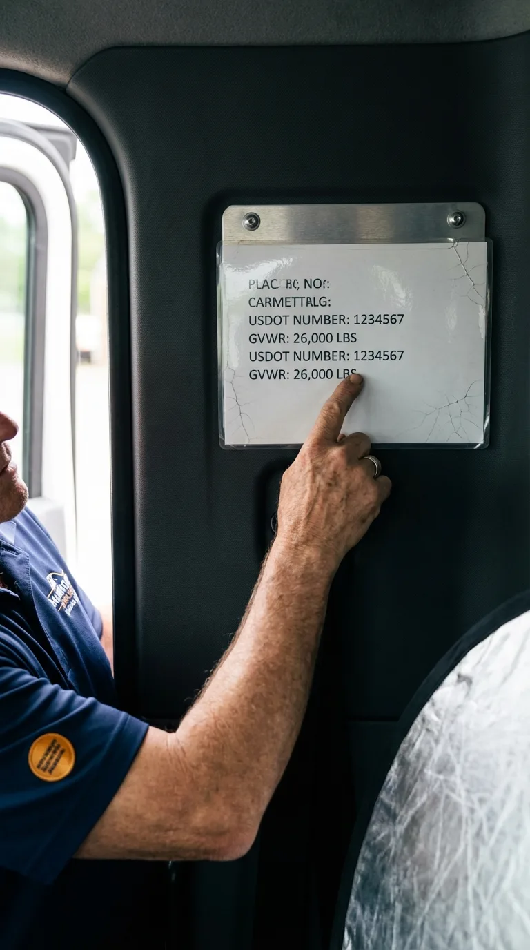 USDOT licensing placard verification in Grand Island